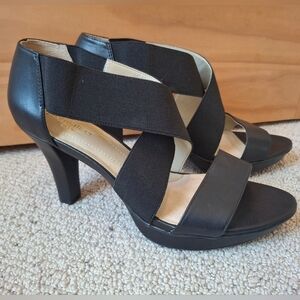 Black Strappy Heeled Sandals